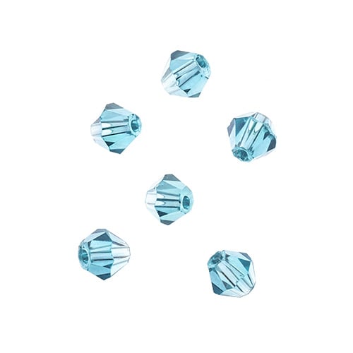 Bicone 2Strand 7in (apx96pcs) 4mm Transparent Blue AB