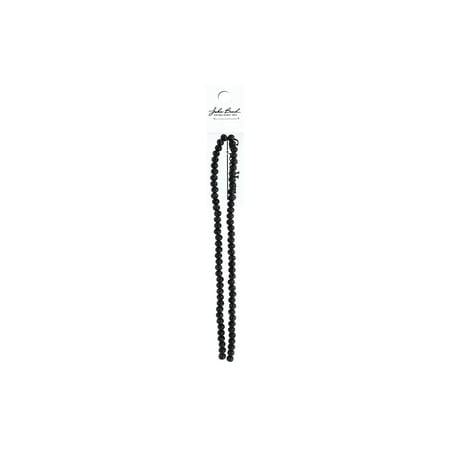 Rondelle 2 Strand 7in (apx78pcs) 4x6mm Opaque Black