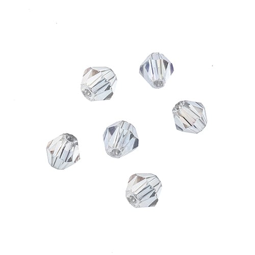 Bicone 2Strand 7in (apx96pcs) 4mm Transparent Crystal AB