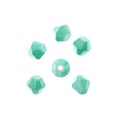 Bicone 2Strand 7in (apx64pcs) 6mm Opaque Turquoise Green