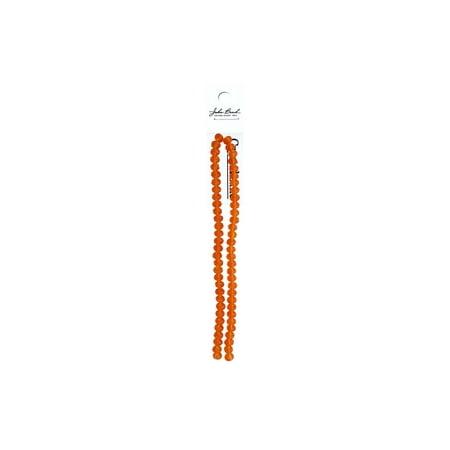Rondelle 2 Strand 7in (apx58pcs) 6x8mm Transparent Orange