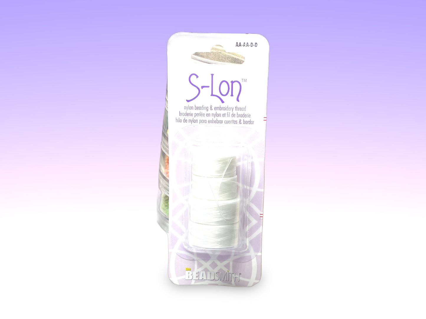 S-Lon Beadworking Thread – 2xAA white & 2xD White