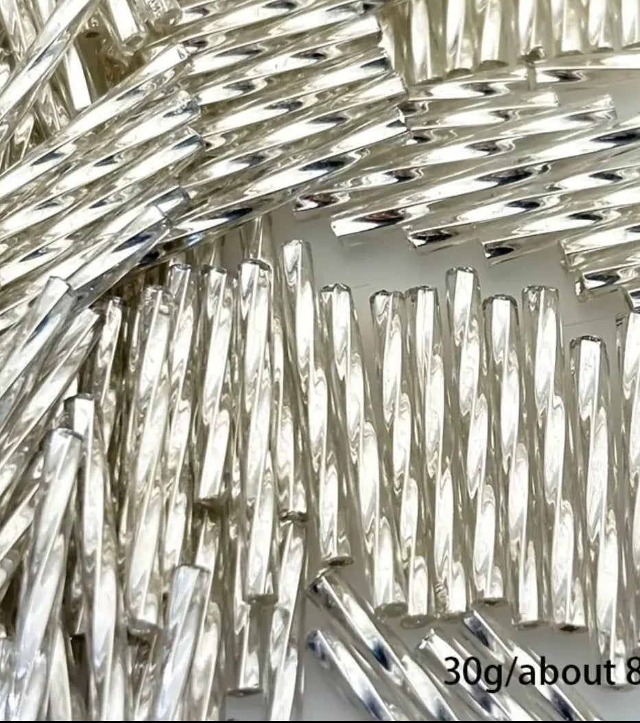 25mm silver twist