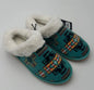 Nativo indoor slippers with fur turquoise