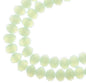 Rondelle 2 Strand 7in (apx58pcs) 6x8mm Opaque Light Green