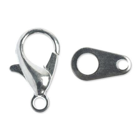 Lobster Clasp Set 12mm Silver 10pcs