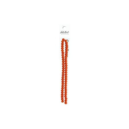 Rondelle 2 Strand 7in (apx58pcs) 6x8mm Opaque Orange