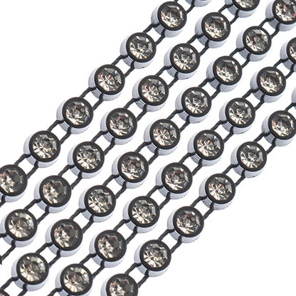 Rhinestone Banding 1yd 1row ss12 Black Casing/ Crystal