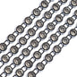 Rhinestone Banding 1yd 1row ss12 Black Casing/ Crystal