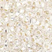 6/0 clear silver lined