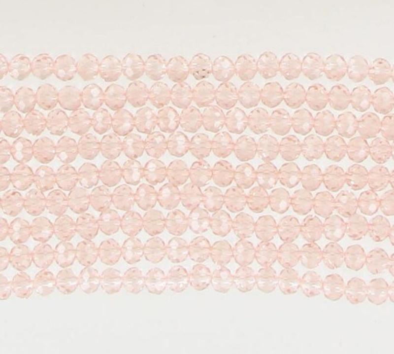 4mm rondelle light salmon