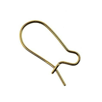 Earwire Kidney (apx 19x10mm) Gold 46pcs