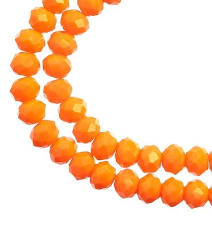 Rondelle 2 Strand 7in (apx78pcs) 4x6mm Opaque Orange
