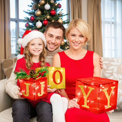 3PCS Christmas Lighted Gift Boxes: Illuminate Your Holiday