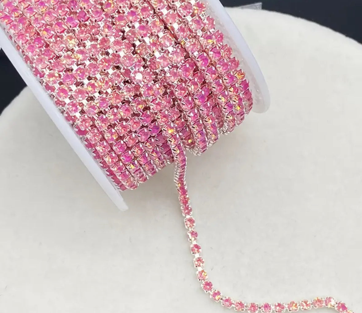 4mm Rose red rhinestone