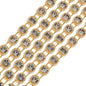 Rhinestone Banding 1yds, Ss12 Gold Casing