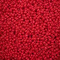czech 8/0 seed Intense Red
