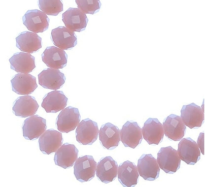 Rondelle 2 Strand 7in (apx78pcs) 4x6mm Opaque Mauve