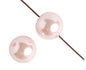 GLASS PEARL ROUND 4mm 2x8" STRUNG light pink
