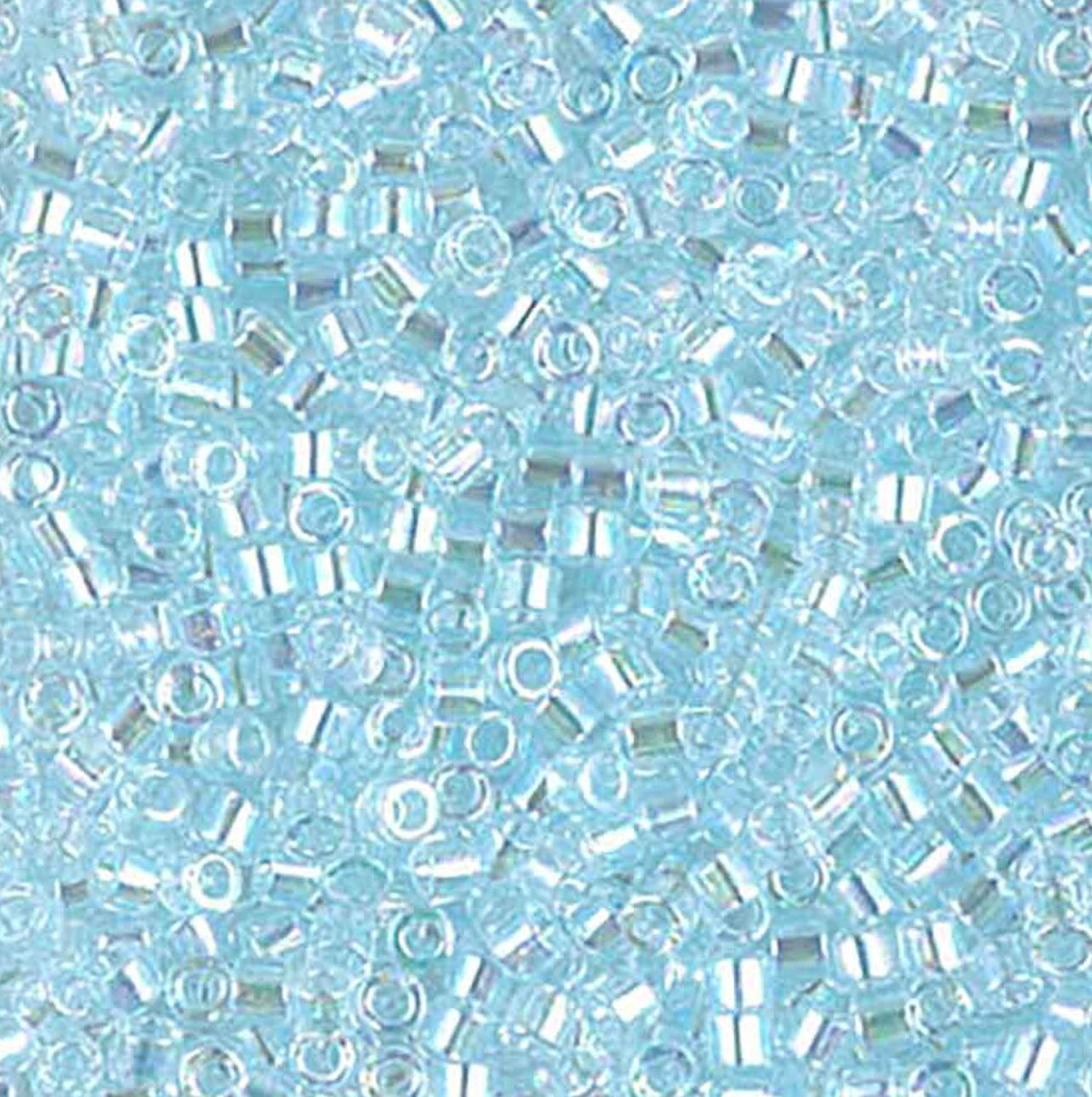 Lined Light Aqua Ab Miyuki Delica Beads 10/0 (0083V)