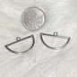 Silver plated half circle