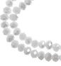Rondelle 2 Strand 7in (apx78pcs) 4x6mm Opaque White Matt AB