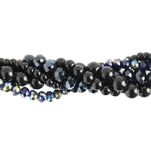 27290100-02 Twisted Bead Strands Black Tulip