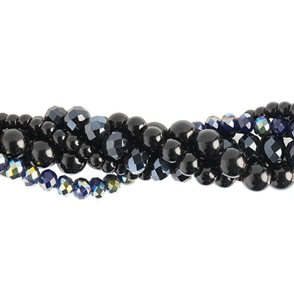 27290100-02 Twisted Bead Strands Black Tulip