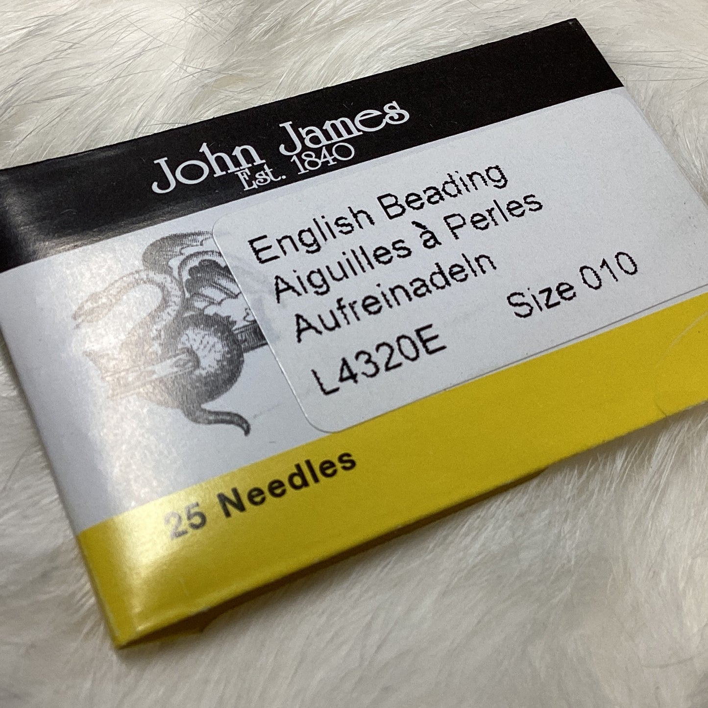 John James beading needle size 10