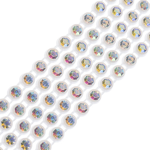 Rhinestone Banding 1yd 1row ss8 White Casing/ Crystal AB