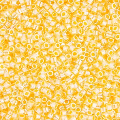 11/0 RD Crystal Yellow Ceylon Lined-Dyed (0233v)