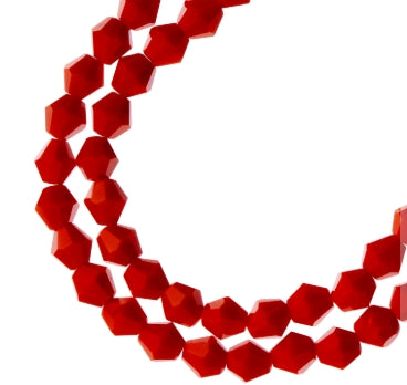 (8mm) Opaque Orange Bicone Crystal Glass (27290111-19)