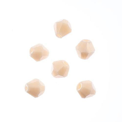 (8mm) Opaque Light Cream Bicone Crystal Glass (27290111-14)