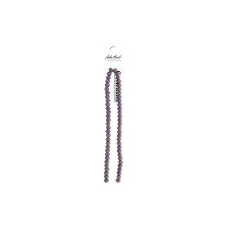 Rondelle 2 Strand 7in (apx58pcs) 6x8mm Opaque Dark Purple