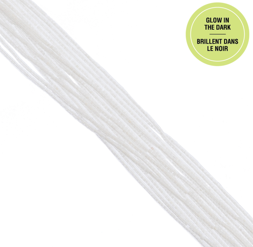 Cylin Bead 11/0 approx.23g Hank Glow in Dark - White to Sky