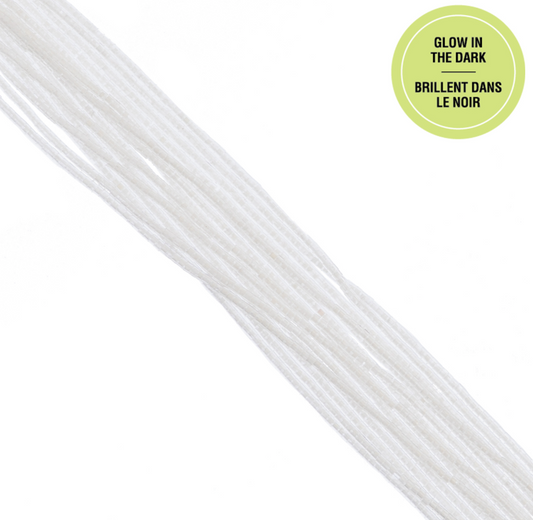 Cylin Bead 11/0 approx.23g Hank Glow in Dark - White to Sky