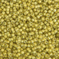 Miyuki Glass Seed Beads 11/0 (22g) Crystal Light Olivine Lined Luster (0378v)