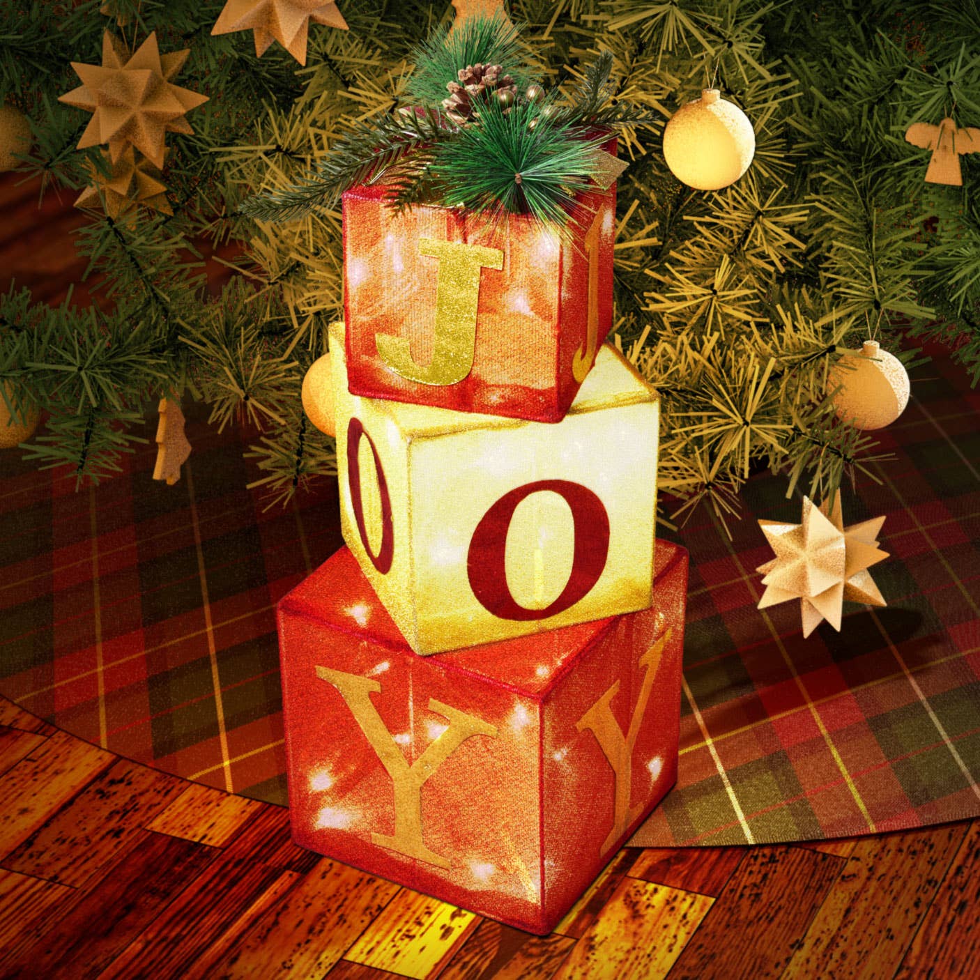 3PCS Christmas Lighted Gift Boxes: Illuminate Your Holiday