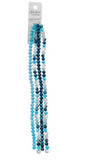 Designer Glass Bead Strand 7inch Four Bead Strand Faceted Rondelle Blue Mix