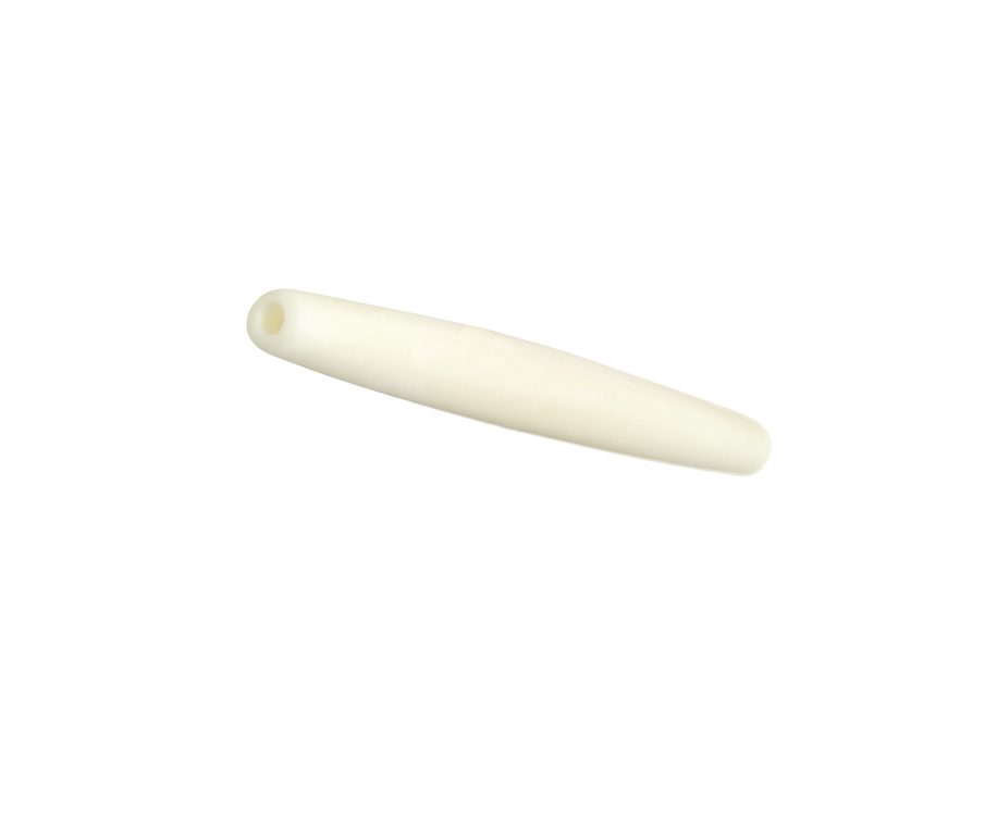 HAIRBONEPIPES OVAL IVORY 3" Worked on Bone