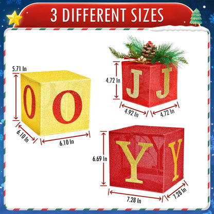 3PCS Christmas Lighted Gift Boxes: Illuminate Your Holiday