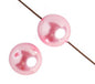 GLASS PEARL Round 4MM  2X8" STRUNG Pink