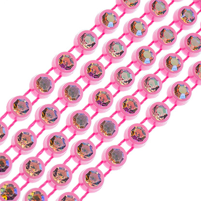Rhinestone Banding 1yds, Ss12 Pink Casing