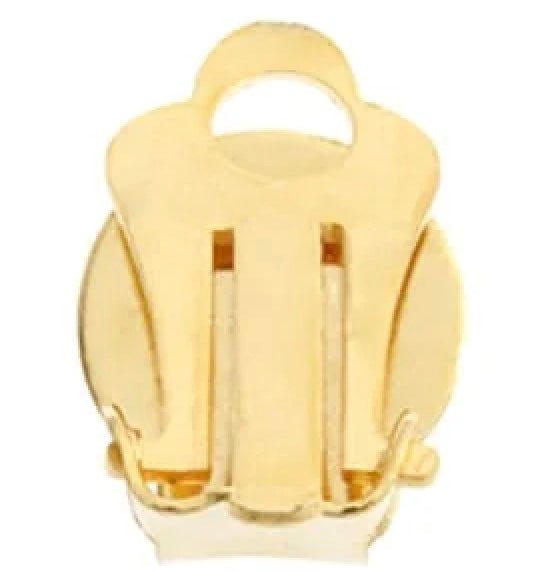 Earring Clip on Flat Gold 10mm (5 pair)