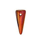 GLASS SPIKE BEADS 5X13MM OPAQUE BLACK/SUNSET HALFCOATED