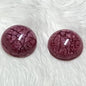 Purple glitter round cab 16 mm