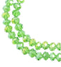 Rondelle 2 Strand 7in (apx78pcs) 4x6mm Transparent Green AB