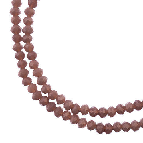 7in (110pcs) 3x4mm Bead Strands-Opaque Dark Purple