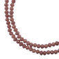 7in (110pcs) 3x4mm Bead Strands-Opaque Dark Purple