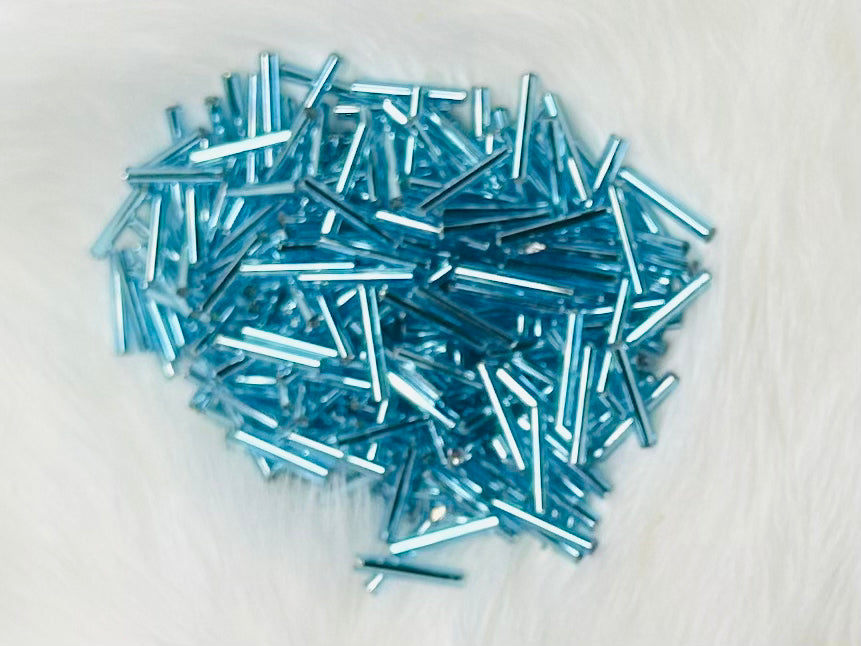 11mm blue turquoise bugle